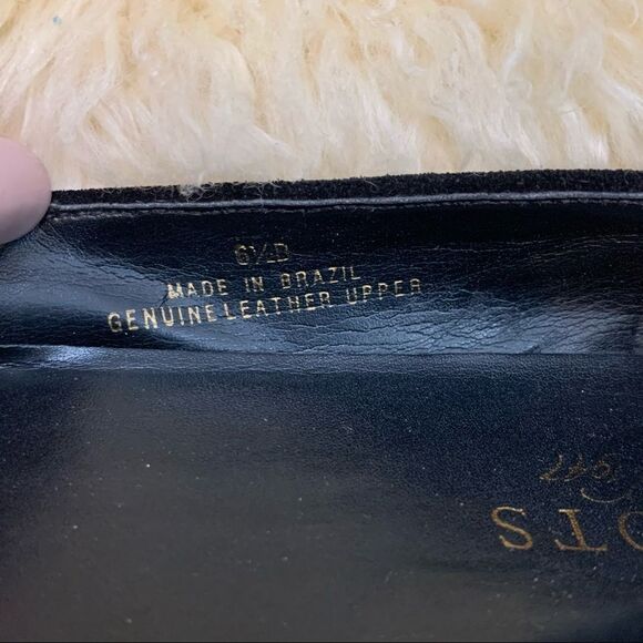 Talbots Black Suede Pointed Toe Loafer - Picture 5 of 6